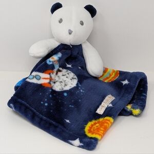 Blankets & Beyond Lovey Space Adventure Moon Astronaut Planets Baby Bear Blanket